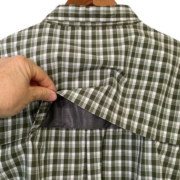 Alpine Design Tech Series Plaid Short Sleeve Button Down Shirt Mesh Hiking - Picture 7 of 15